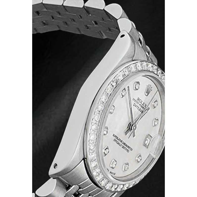 Rolex Datejust 31 mm White of Mother of Pearl Diamond Dial Stainless Steel Watch