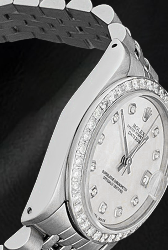 Rolex Datejust 31 mm White of Mother of Pearl Diamond Dial Stainless Steel Watch