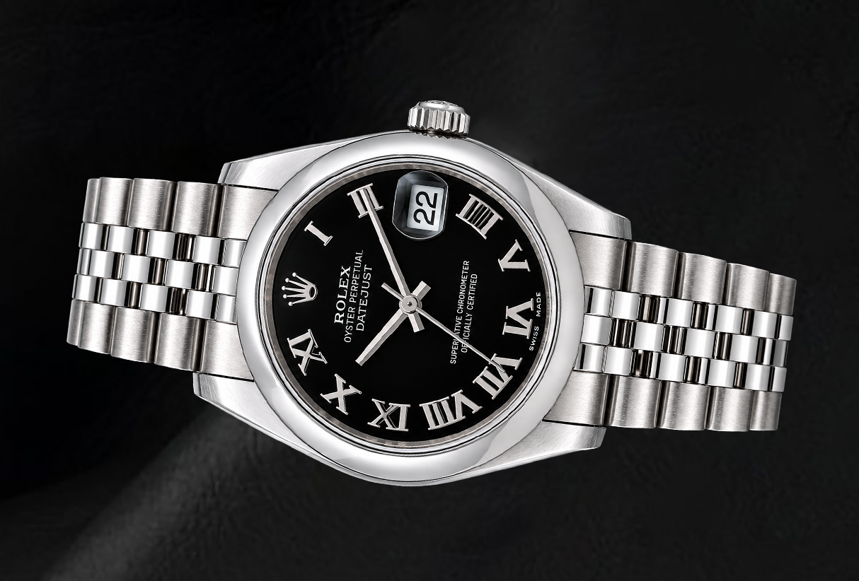 Rolex Datejust 31mm 178240 Black Roman Dial Stainless Steel Watch