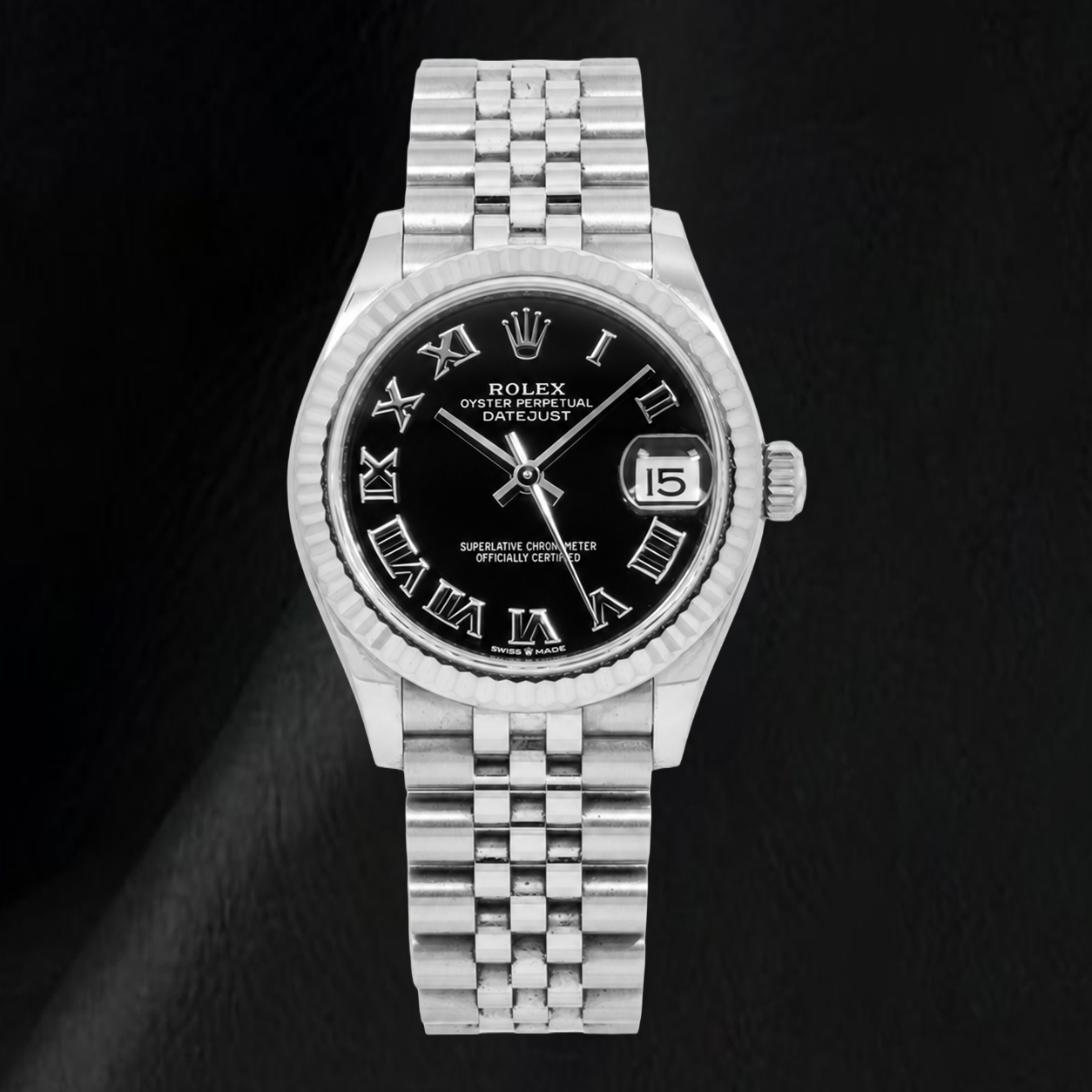 Rolex Datejust 31mm 278274 Black Roman Dial Stainless Steel Watch