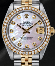 Rolex Datejust 31mm 68273 Pink Mother of Pearl Diamond Dial Two Tone Watch