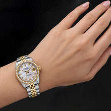 Rolex Datejust 31mm 68273 Pink Mother of Pearl Diamond Dial Two Tone Watch