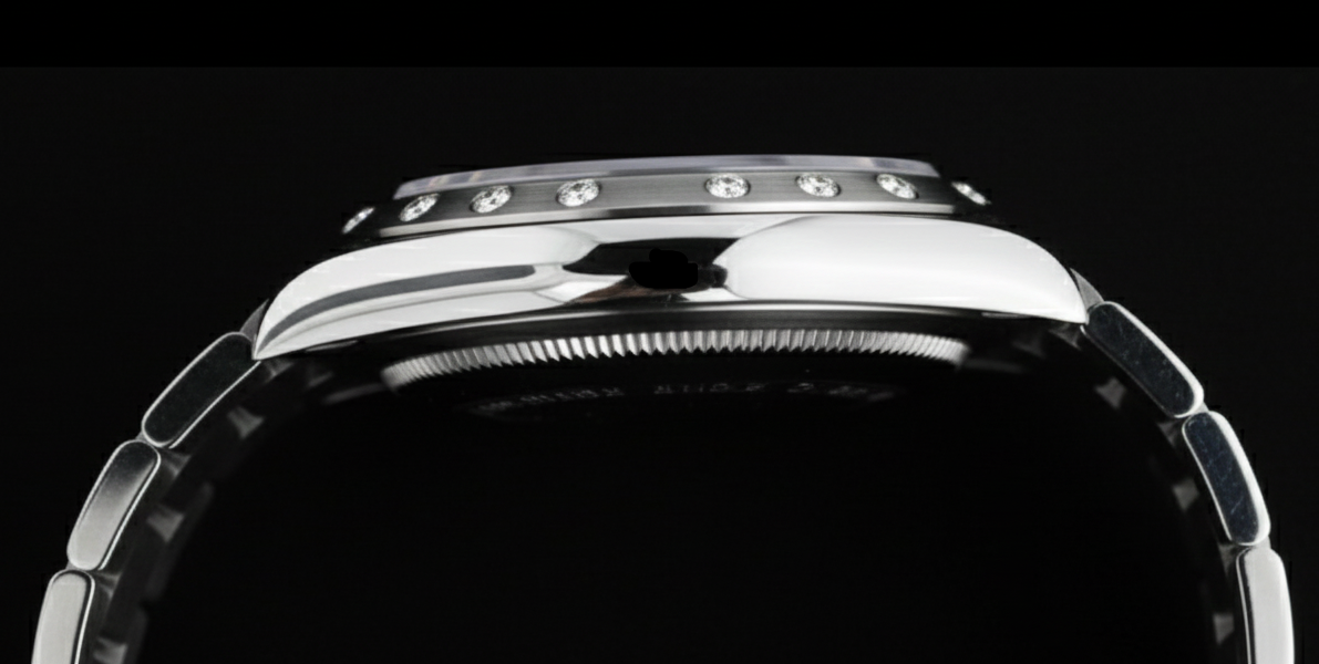 Rolex Datejust 31mm Black Roman Natural Earth Mined Diamond Stainless Steel Women's Watch