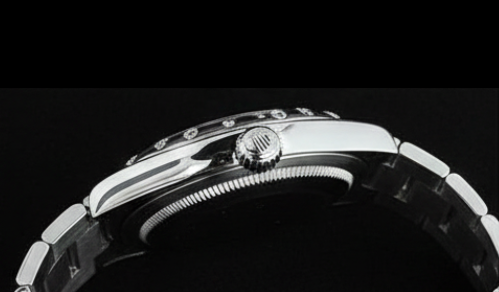 Rolex Datejust 31mm Black Roman Natural Earth Mined Diamond Stainless Steel Women's Watch