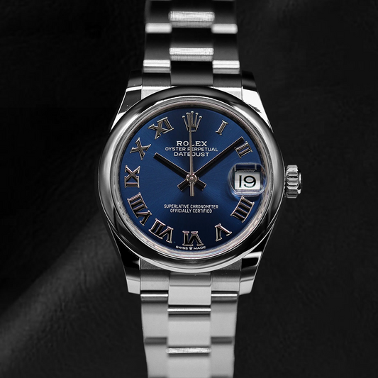Rolex Datejust 31mm Blue Roman Dial Stainless Steel Women's Watch