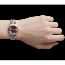 Rolex Datejust 31mm Brown Diamond Gold and Steel Watch