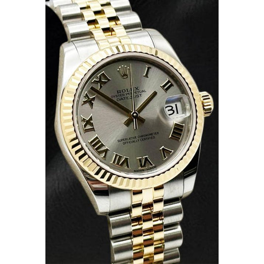 Gemstone Rolex in Two Tone – front view