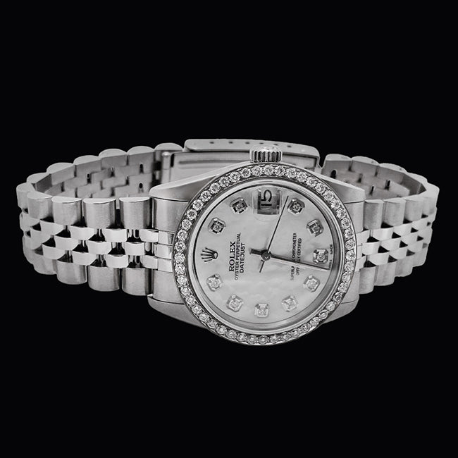 Rolex Datejust 31mm Mother of Pearl Diamond Dial Stainless Steel Men's Watch