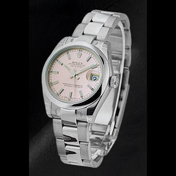Rolex Datejust 31mm Pink Index Stainless Steel Ladies Watch