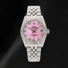 Rolex Datejust 31mm Pink Mother of Pearl Diamond Dial Stainless Steel