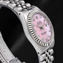 Rolex Datejust 31mm Pink Mother of Pearl Diamond Dial Stainless Steel