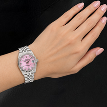 Rolex Datejust 31mm Pink Mother of Pearl Diamond Dial Stainless Steel