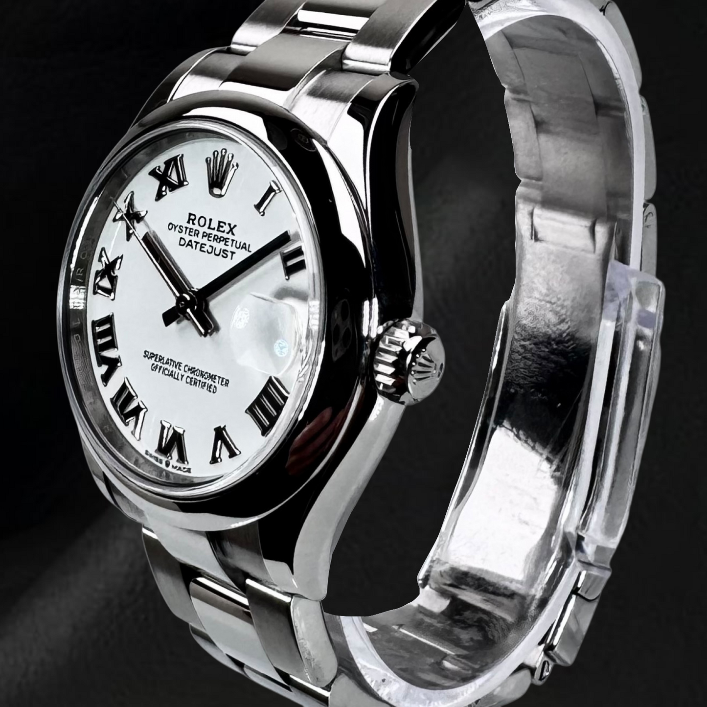 Rolex Datejust 31mm White Roman Dial Ladies Steel Watch