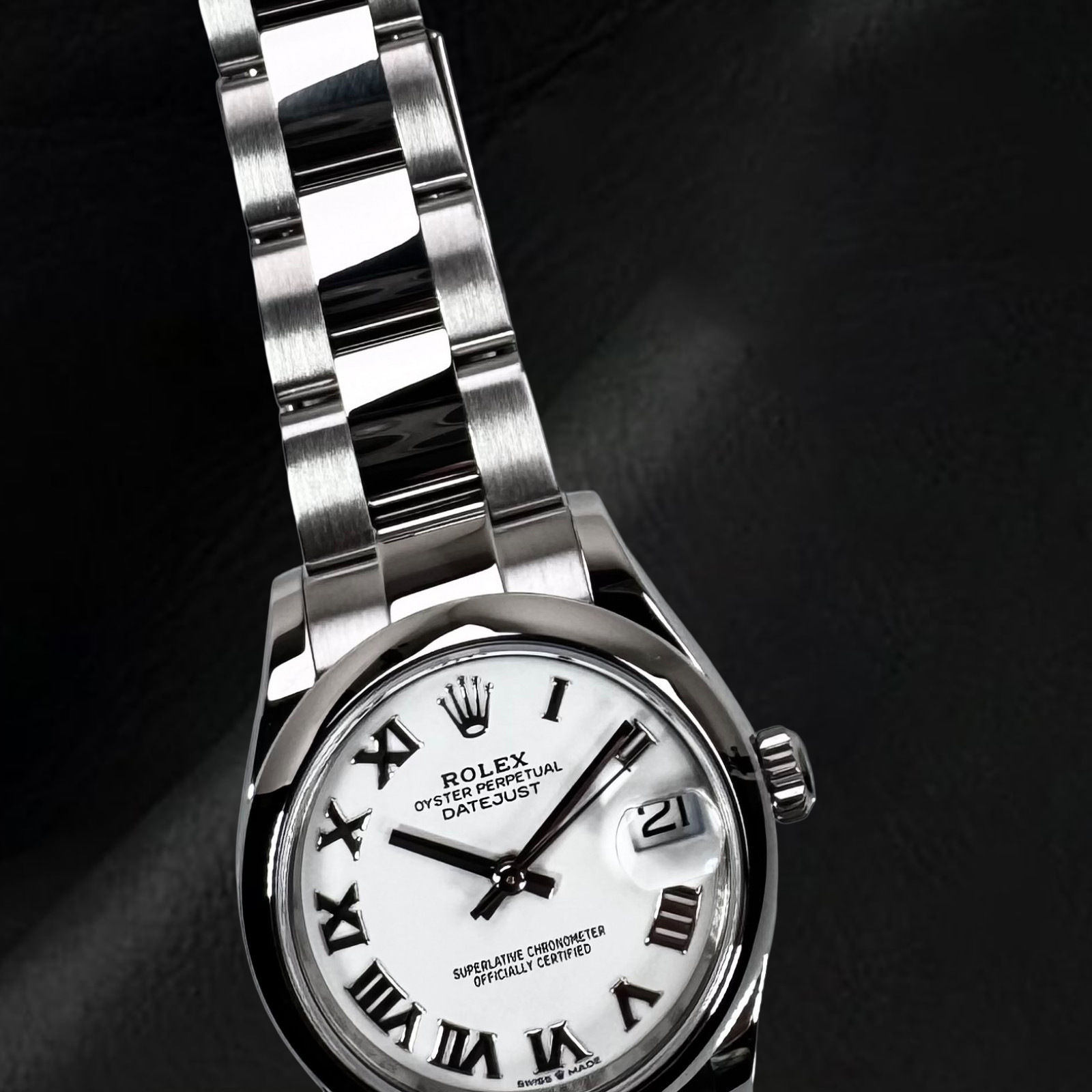 Rolex Datejust 31mm White Roman Dial Ladies Steel Watch