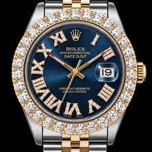 Rolex Datejust 36mm 1601 Blue Roman Diamond Dial Two Tone Jubilee Bracelet
