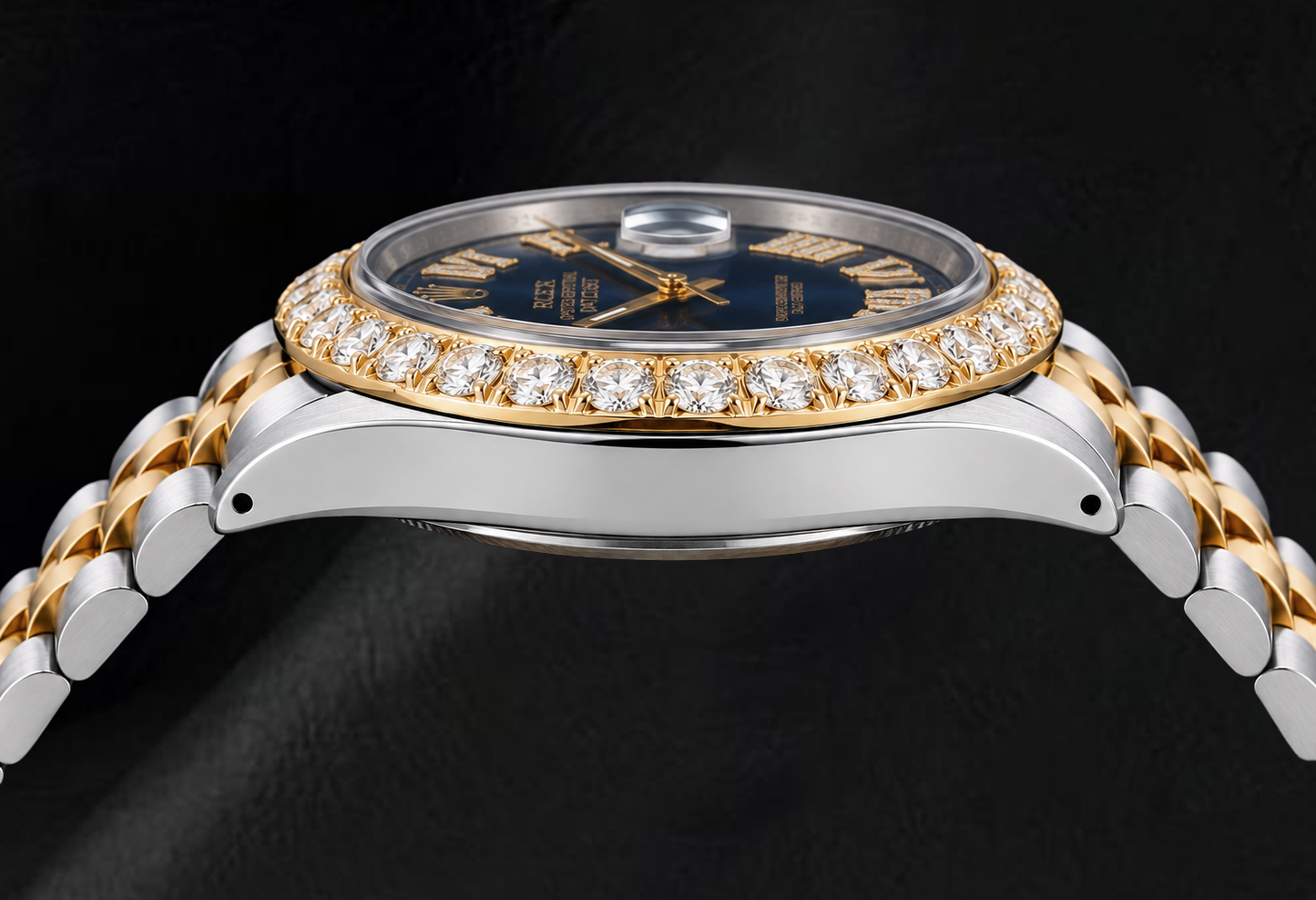 Rolex Datejust 36mm 1601 Blue Roman Diamond Dial Two Tone Jubilee Bracelet