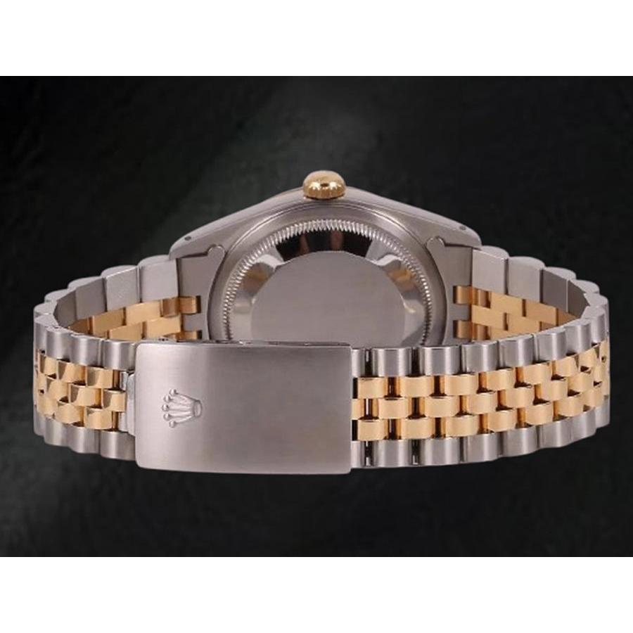 Rolex Datejust 36 mm Pink Mother Of Pearl Diamond Dial Two Tone Watch