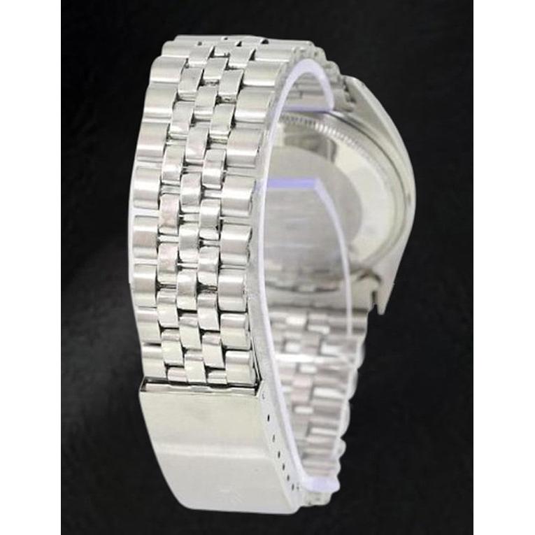 Rolex Datejust 36 mm Pink Mother of Pearl Diamond Dial Stainless Steel Watch