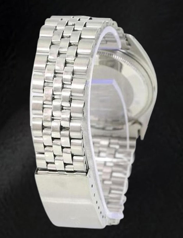 Rolex Datejust 36 mm Pink Mother of Pearl Diamond Dial Stainless Steel Watch