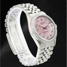 Rolex Datejust 36 mm Pink Mother of Pearl Diamond Dial Stainless Steel Watch