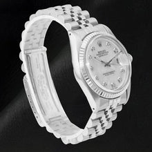 Rolex Datejust 36 mm White Mother Of Pearl Diamond Dial Stainless Steel Watch