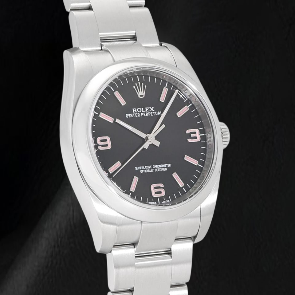 Rolex Oyster Perpetual 36mm 116000 Black Arabic Dial Stainless Steel Watch
