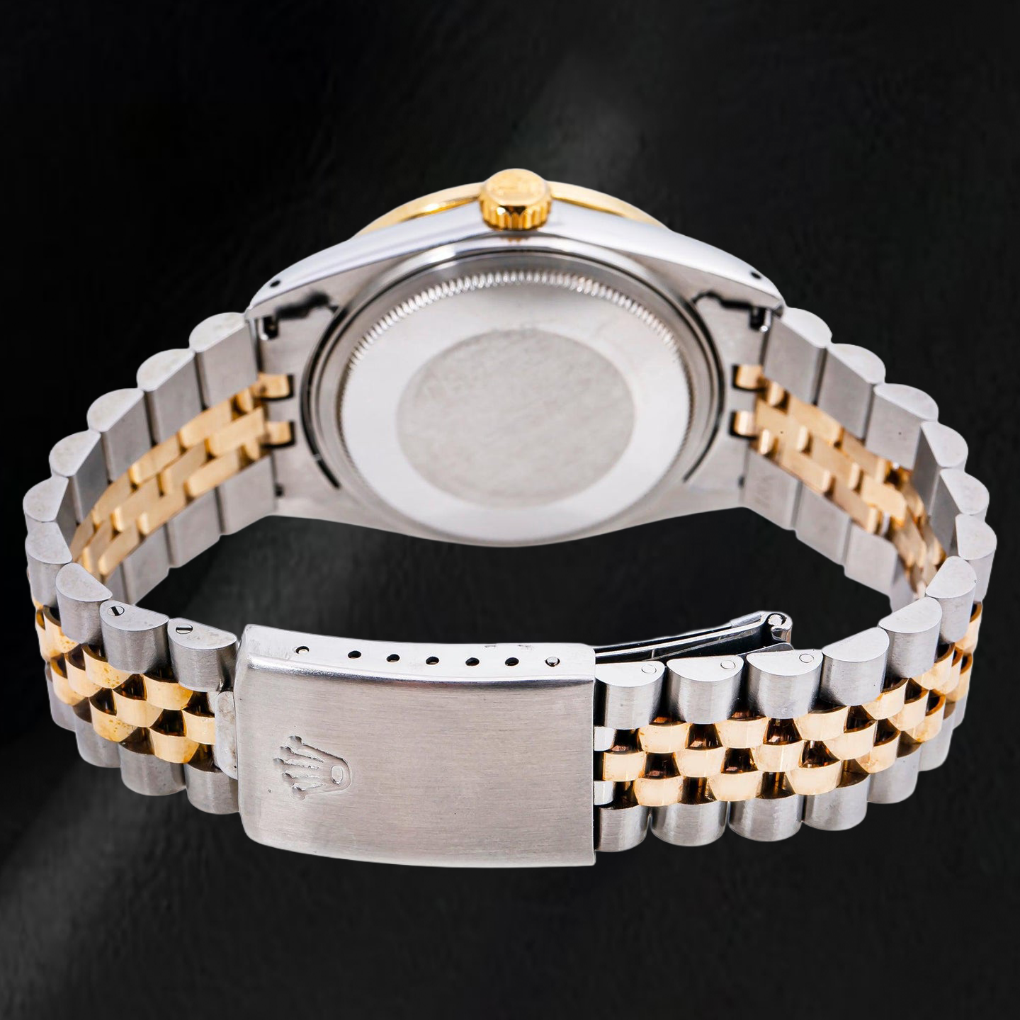 Rolex Datejust 36mm 16013 Red Arabic Diamond Dial Two Tone Watch