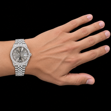 Rolex Datejust 16014 36mm Silver Roman Diamond Dial Stainless Steel Watch