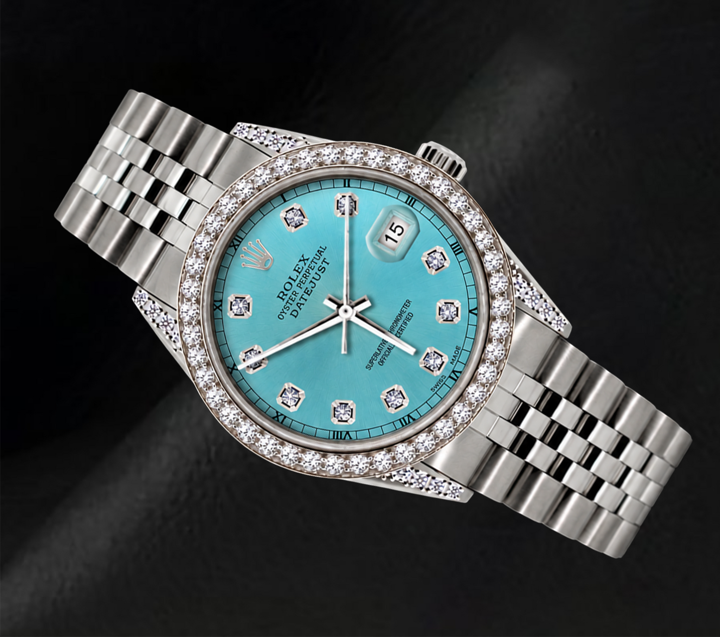 Rolex Datejust 36mm 16200 Ice Blue Diamond Dial Stainless Steel Watch