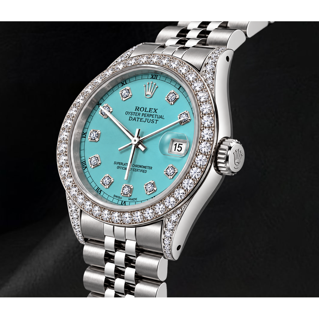 Rolex Datejust 36mm 16200 Ice Blue Diamond Dial Stainless Steel Watch