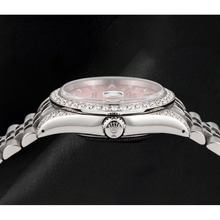 Rolex Datejust 36mm 16200 Pink Diamond Dial Diamond Bezel Stainless Steel Watch