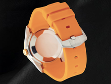 Rolex Datejust 16013 36mm White Diamond Dial Orange Rubber Strap Watch