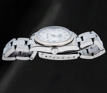Rolex Datejust 68241 31mm White Mother Of Pearl Diamond Dial Stainless Steel Watch