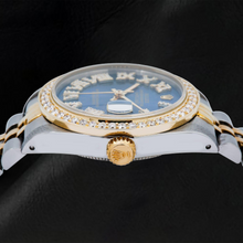 Rolex Datejust 6824 31mm Blue Roman Diamond Dial Two Tone Jubilee Bracelet Watch