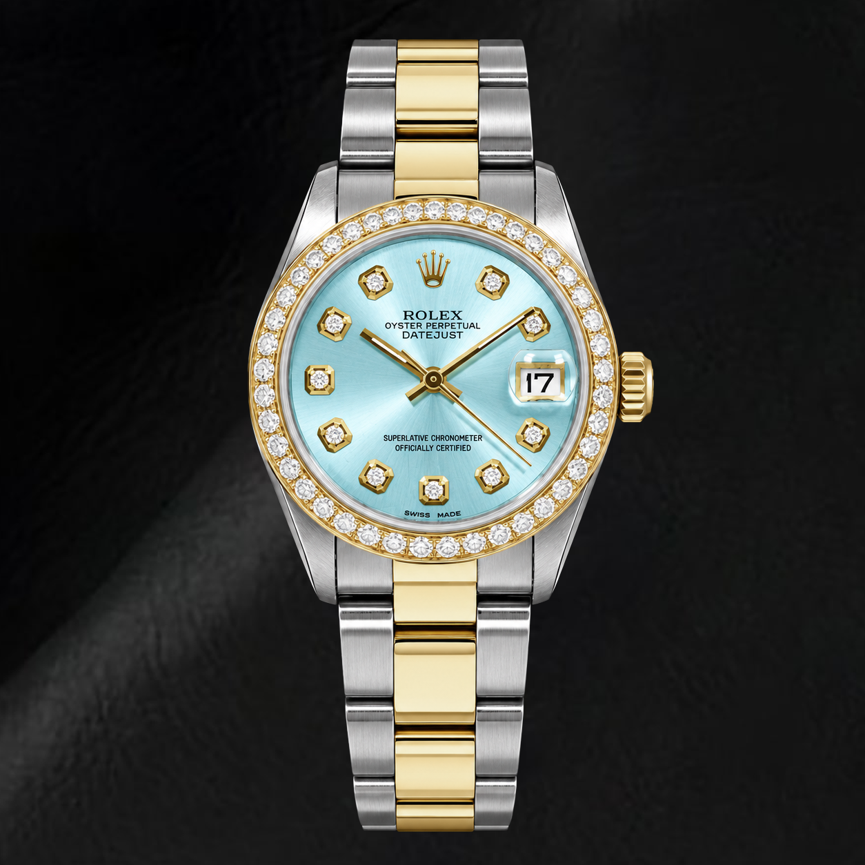 Rolex Datejust 6824 31mm Ice Blue Diamond Dial Two Tone Watch
