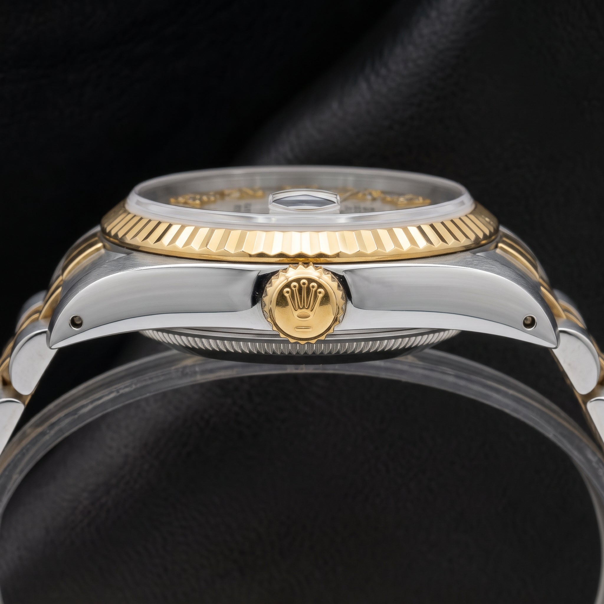 Rolex Datejust 6824 31mm White Mother of Pearl Roman Diamond Dial Two Tone Jubilee Bracelet Watch