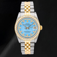 Rolex Datejust 68273 31mm Blue Diamond Dial Two Tone Watch