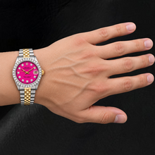 Rolex Datejust 68273 31mm Pink Diamond Dial Diamond Two Tone Watch
