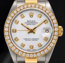 Rolex Datejust 68273 31mm White Diamond Dial Two Tone Watch