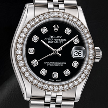 Rolex Datejust 68274 31mm Black Diamond Dial Stainless Steel Watch