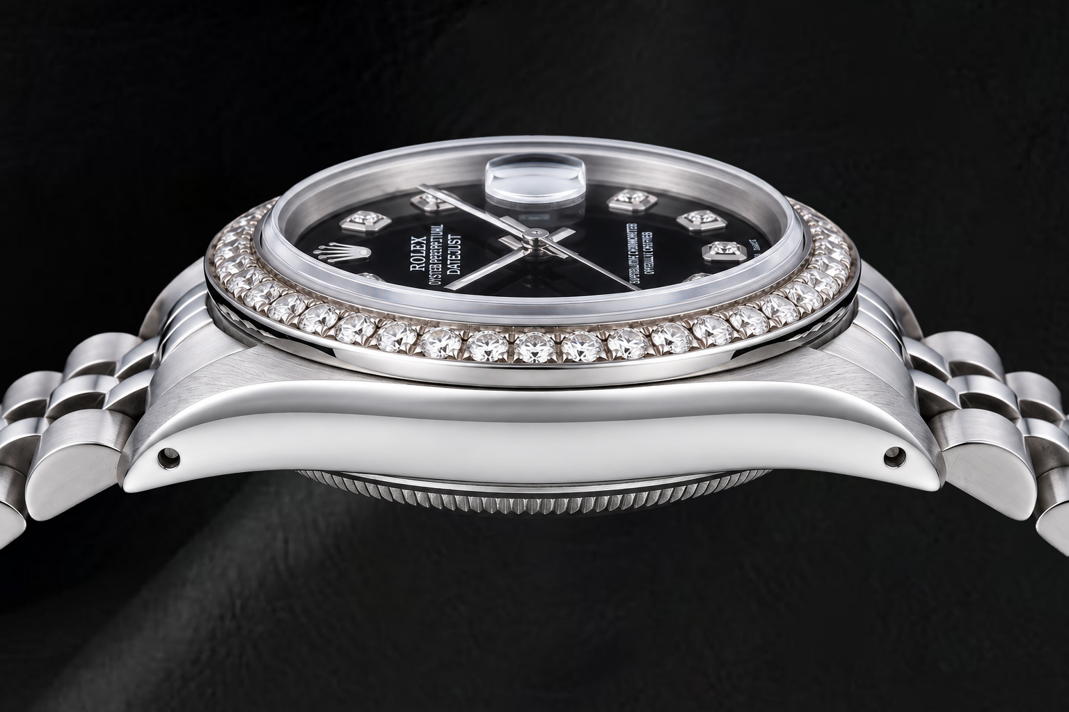 Rolex Datejust 68274 31mm Black Diamond Dial Stainless Steel Watch