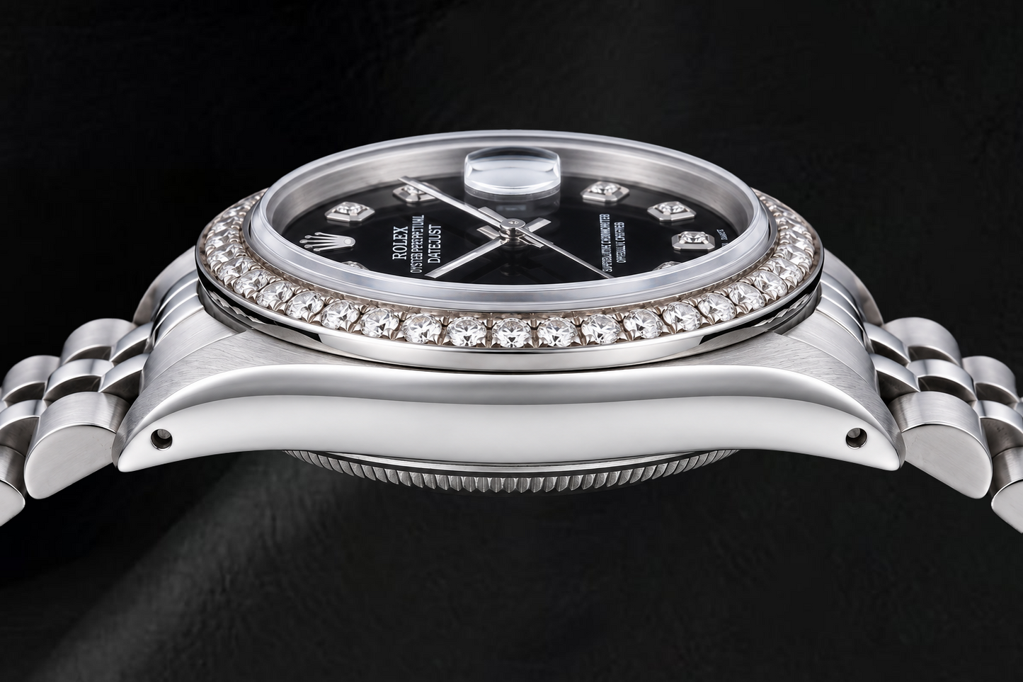 Rolex Datejust 68274 31mm Black Diamond Dial Stainless Steel Watch