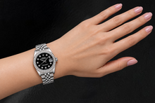 Rolex Datejust 68274 31mm Black Diamond Dial Stainless Steel Watch