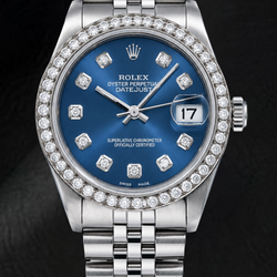 Rolex Datejust 68274 31mm Blue Diamond Dial Stainless Steel Watch