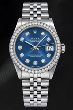 Rolex Datejust 68274 31mm Blue Diamond Dial Stainless Steel Watch