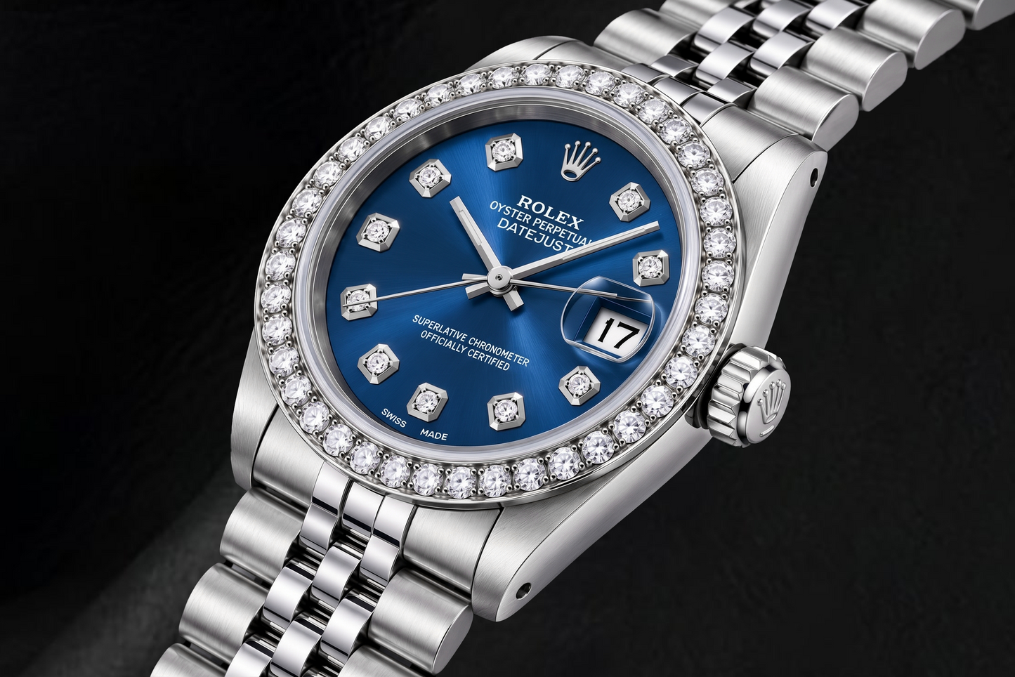 Rolex Datejust 68274 31mm Blue Diamond Dial Stainless Steel Watch