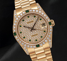 Rolex Datejust 68278 31mm Diamond Paved Dial Yellow Gold 18K Watch