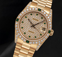 Rolex Datejust 68278 31mm Diamond Paved Dial Yellow Gold 18K Watch