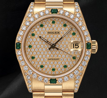Rolex Datejust 68278 31mm Diamond Paved Dial Yellow Gold 18K Watch