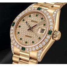 Rolex Datejust 68278 31mm Diamond Paved Dial Yellow Gold 18K Watch
